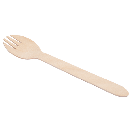 WOODEN SPORK 6.2
individually wrapped