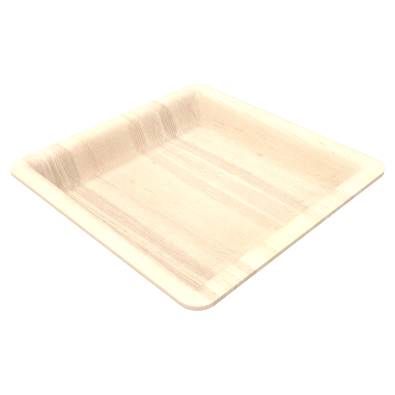 WOODEN SQUARE PLATE 4.5*4.5*0.6