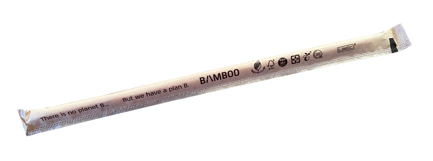 BAMBOO FIBER STRAW 0,3" X 8,6"  SHARP TIP