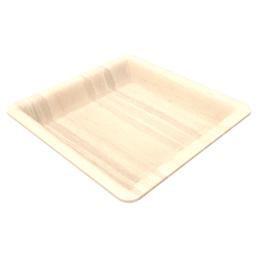 WOODEN SQUARE PLATE 4.5*4.5*0.6