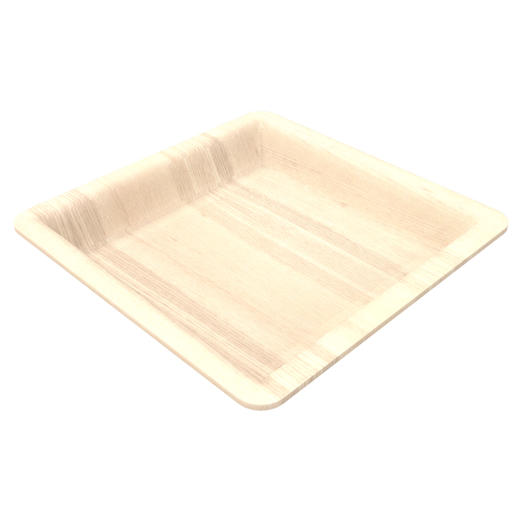 WOODEN SQUARE PLATE 4.5*4.5*0.6