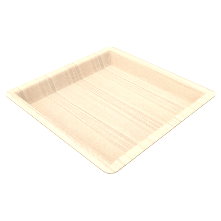 WOODEN SQUARE PLATE 9.8*9.8*0.9